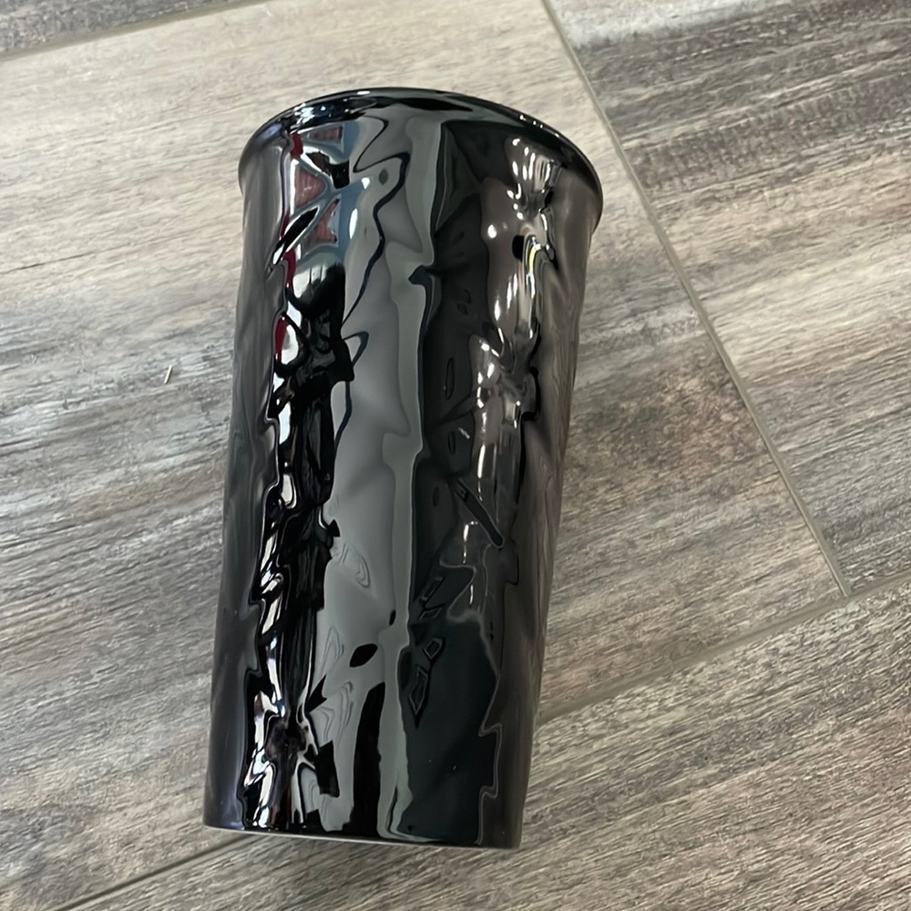 Starbucks Black Quilted Ceramic Mug Siren 10oz 2015 Collectible
